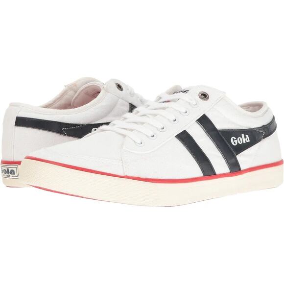 Gola Mens Comet Sneakers EU 43 US 10 White Navy Red Canvas NIB - Picture 1 of 13